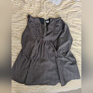 Crewcuts Black and Brown Plaid Long-Sleeve Kids Dress